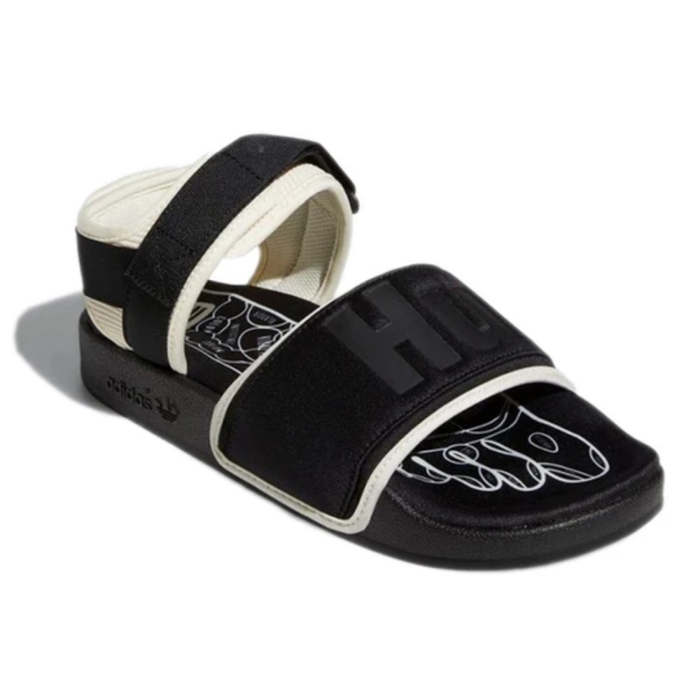 NWT Adidas Pharrell Williams Adilette 2.0 Slides Sz 10, Black